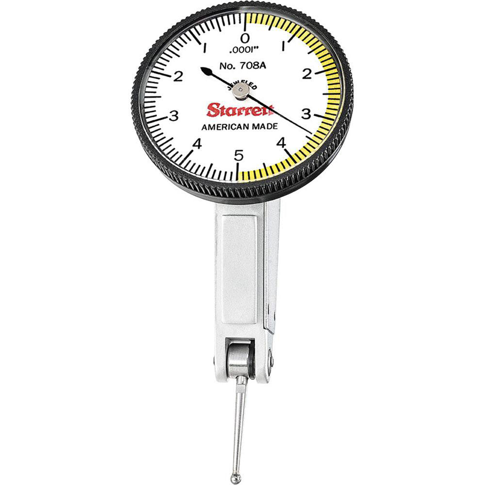 Starrett 64212 Dial Test Indicators 0.01 Max, 0-5-0, Horizontal
