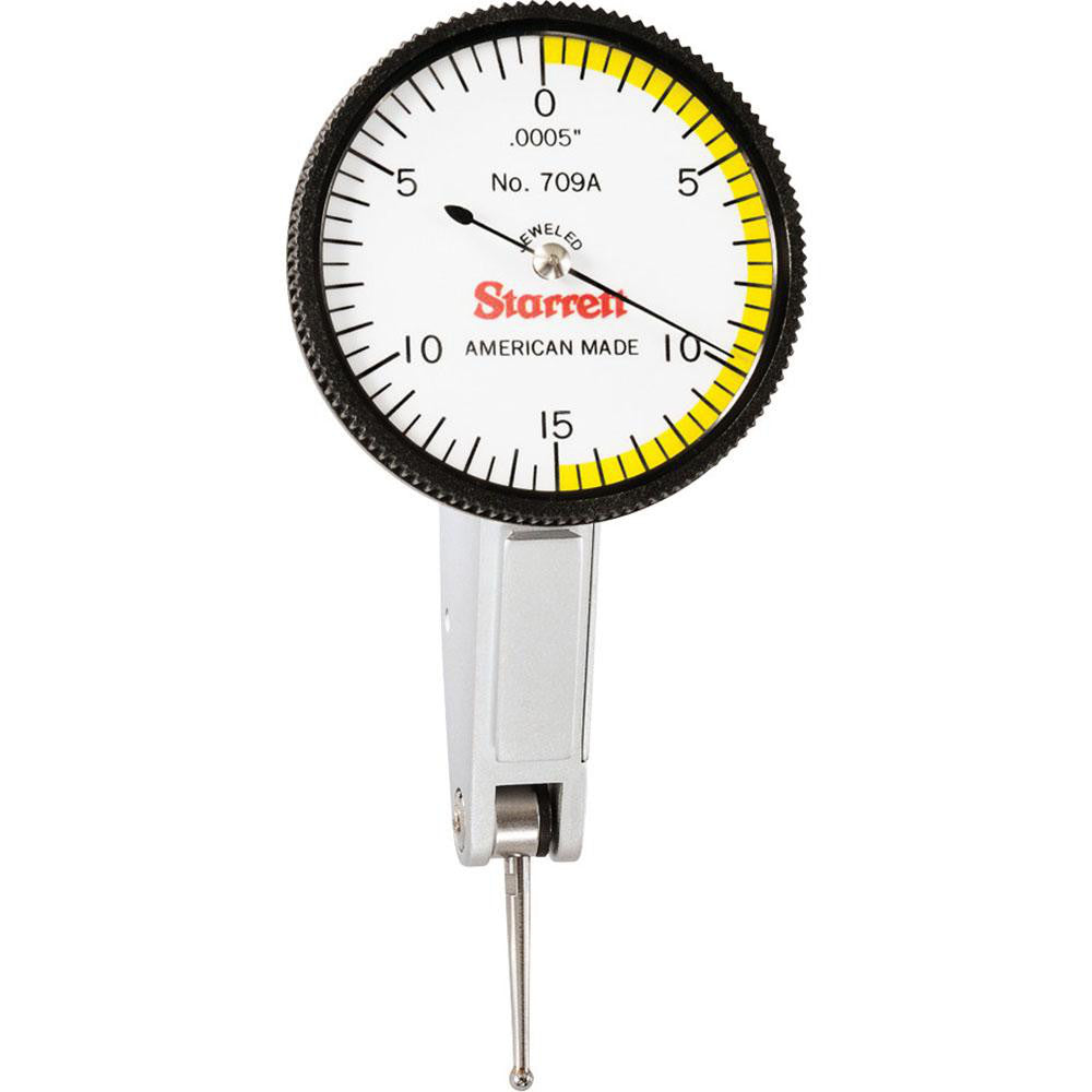 Starrett 64214 Dial Test Indicators 0.03 Max, 0-15-0, Horizontal