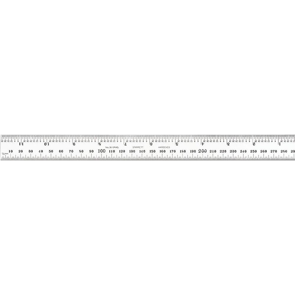 Starrett 55993 12 Inch Long Blade, 300mm Long Blade, English and Metric Graduation Combination Square Blade