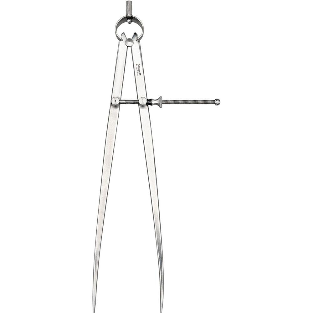 Starrett 50384 12 Inch Leg, Spring Joint, Steel, Polished, Divider