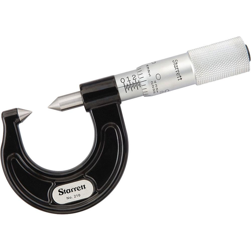 Starrett 50731 0 to 7/8" Range, Mechanical Screw Thread Micrometer