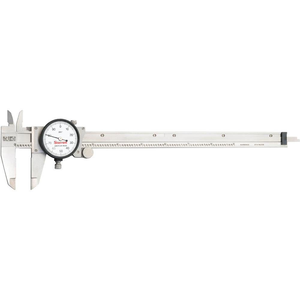 Starrett 64517 Dial Caliper 9'' Range, 0.001'' Graduation, 0.1'' per Revolution