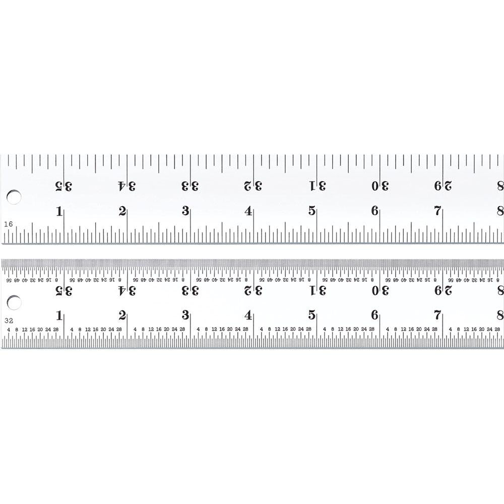Starrett 52682 Steel Rule 36" OAL, 4R Graduation, Rigid, 1-1/4" OAW