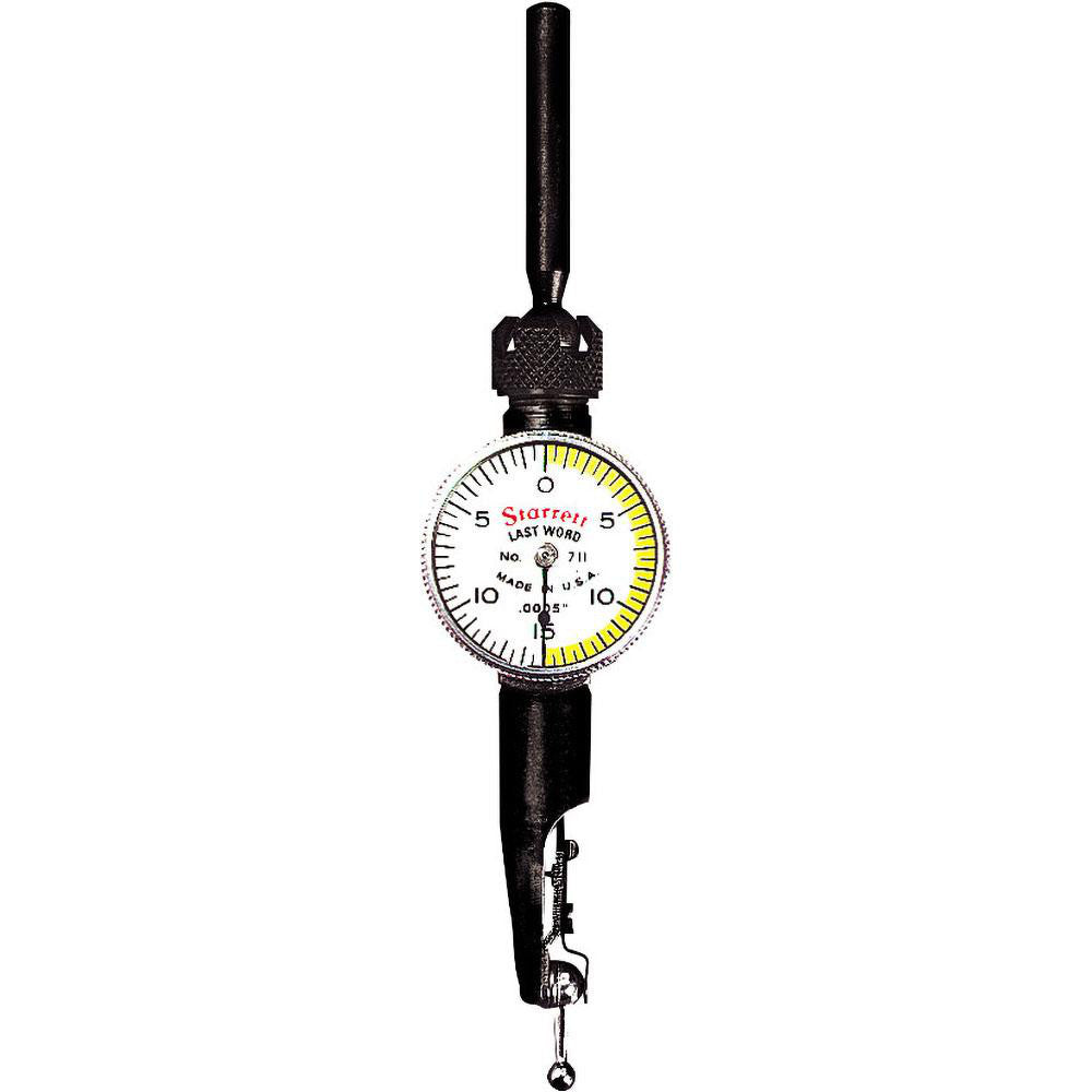 Starrett 52958 Test Indicator Kit 3 Pc, 0.03" Measuring Range, 15/16" Dial Dia, 0-15-0 Dial Reading