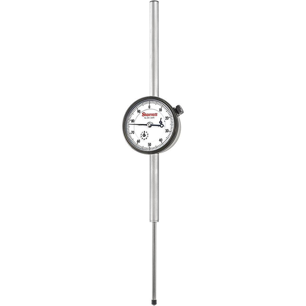 Starrett 53310 Dial Drop Indicator 0 to 3" Range, 0-100 Dial Reading, 0.001" Graduation, 2-1/4" Dial Dia