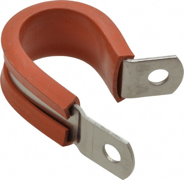 STAR TECHNOLOGIES, LLC STAR-SS-12HT Cushion Clamp 3/4" Pipe, Stainless Steel, Red