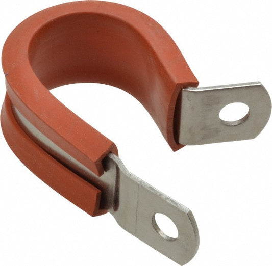 STAR TECHNOLOGIES, LLC STAR-SS-12HT Cushion Clamp 3/4" Pipe, Stainless Steel, Red