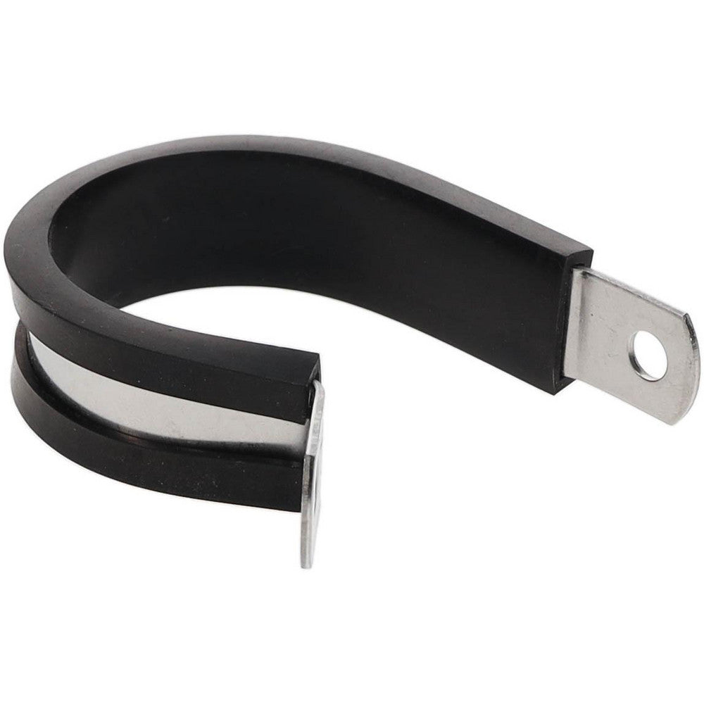 STAR TECHNOLOGIES, LLC STAR-SS-20E Cushion Clamp 1-1/4" Pipe, Stainless Steel, Black