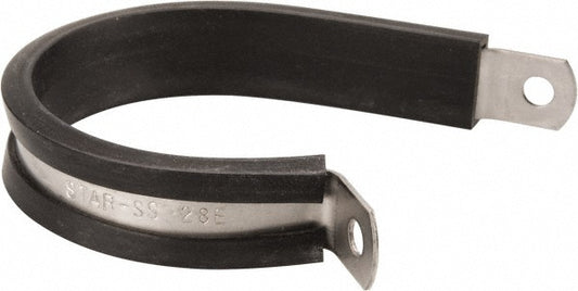STAR TECHNOLOGIES, LLC STAR-SS-28E Cushion Clamp 1-3/4" Pipe, Stainless Steel, Black