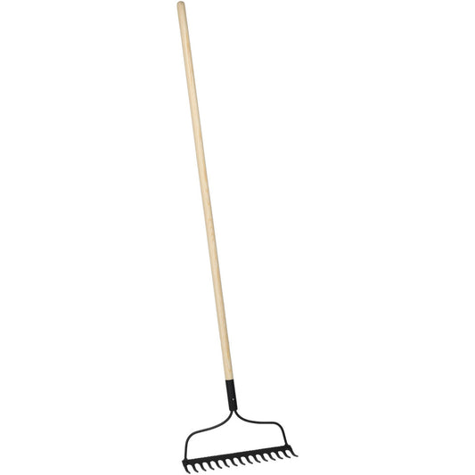 Pro-Source SCR002-15-2L Bow Rake with 52-3/4" Straight Wood Handle