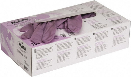 MAPA Professional 34994027 Disposable Glove Series Trilites 994, Size Medium, 6.0 mil, Nitrile, Latex and Polychloroprene Blend, General Purpose Grade, Powder-Free