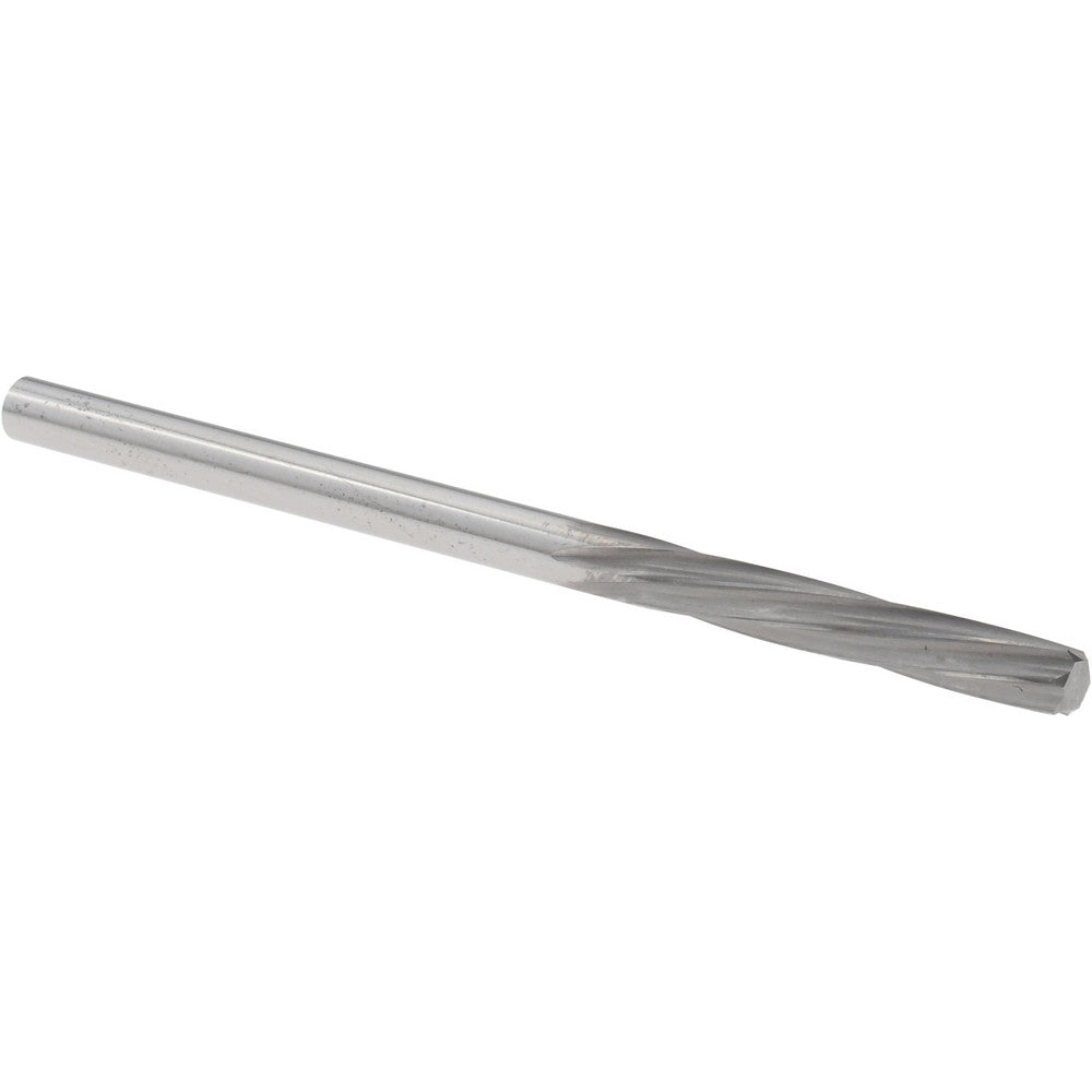 Magafor 88860003180 Chucking Reamer 3.18 mm Dia, 2-1/4" OAL, 19/32" Flute Length, Spiral Flute, Straight-Cylindrical Shank, Solid Carbide