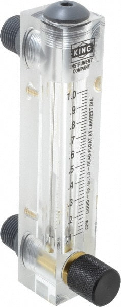 King 75302113C-02 1/2" M Port Block Style Panel Mount Flowmeter