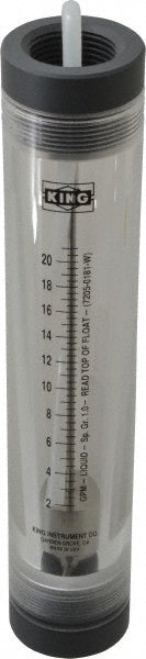 King 7205018131W 1" FNPT Port Tube Flowmeter