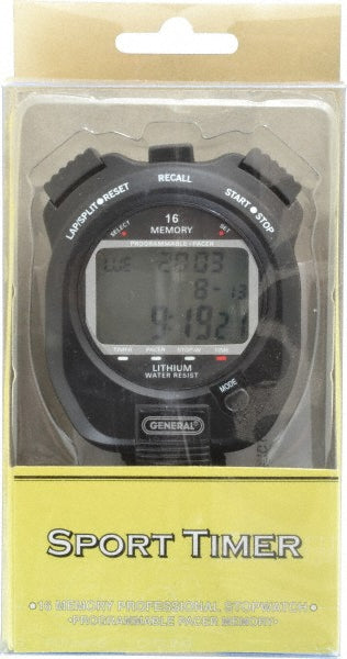 General SW-888L Large Display with 16 Memory Stop Watch