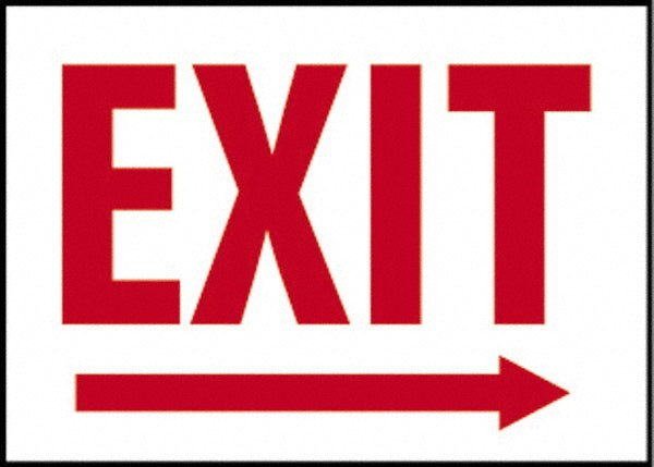 AccuformNMC MSCMERRB Exit, Plastic Exit Sign