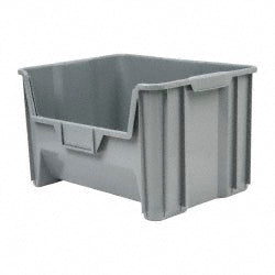 Quantum Storage QGH700GY Plastic Hopper Stacking Bin Gray