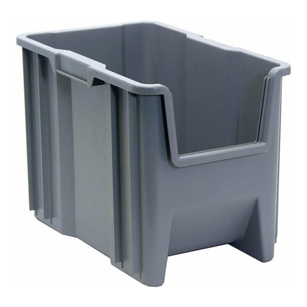 Quantum Storage QGH600GY Plastic Hopper Stacking Bin Gray
