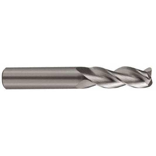 Kyocera SGS Precision Tools 34773 Corner Radius End Mill 1/4" Dia, 3/4" LOC, 0.01" Radius, 3 Flutes, Solid Carbide