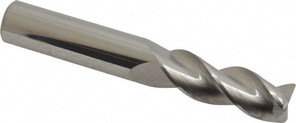 Kyocera SGS Precision Tools 34777 Corner Radius End Mill 3/8" Dia, 1" LOC, 0.03" Radius, 3 Flutes, Solid Carbide