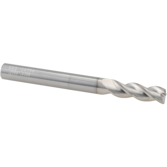 Kyocera SGS Precision Tools 34796 Corner Radius End Mill 1/4" Dia, 3/4" LOC, 0.0300" Radius, 3 Flute, Solid Carbide