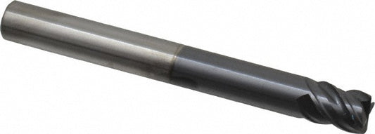 Kyocera SGS Precision Tools 36787 Corner Radius End Mill 1/2" Dia, 5/8" LOC, 0.04" Radius, 4 Flutes, Solid Carbide