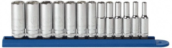 GEARWRENCH 80304 Deep Socket Set 13 Pc, 1/4" Drive, 4.00 to 15.00" Socket