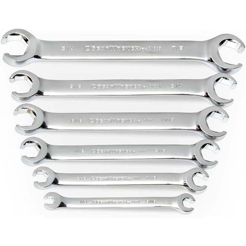 GEARWRENCH 81907 Flare Nut Wrench Set 6 Pc, 3/4 x 78" & 5/8 x 3/4" Wrench, Inch