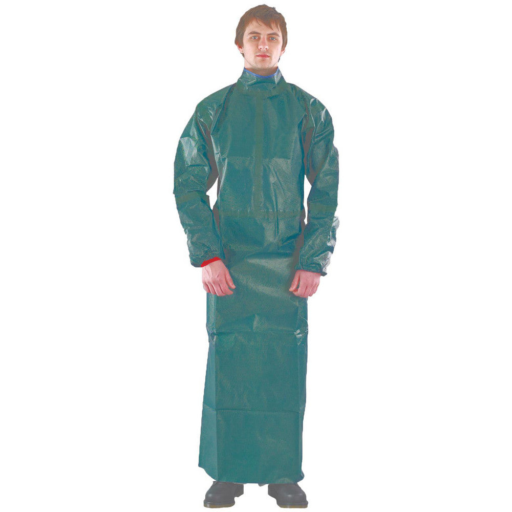 Ansell GR40-T-92-215-05 Disposable & Chemical-Resistant Apron  Size  X-Large,  74" Length,  0.3400 mil Thick,  Green