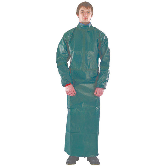 Ansell GR40-T-92-215-03 Disposable & Chemical-Resistant Apron  Size  Medium,  69" Length,  0.3400 mil Thick,  Green