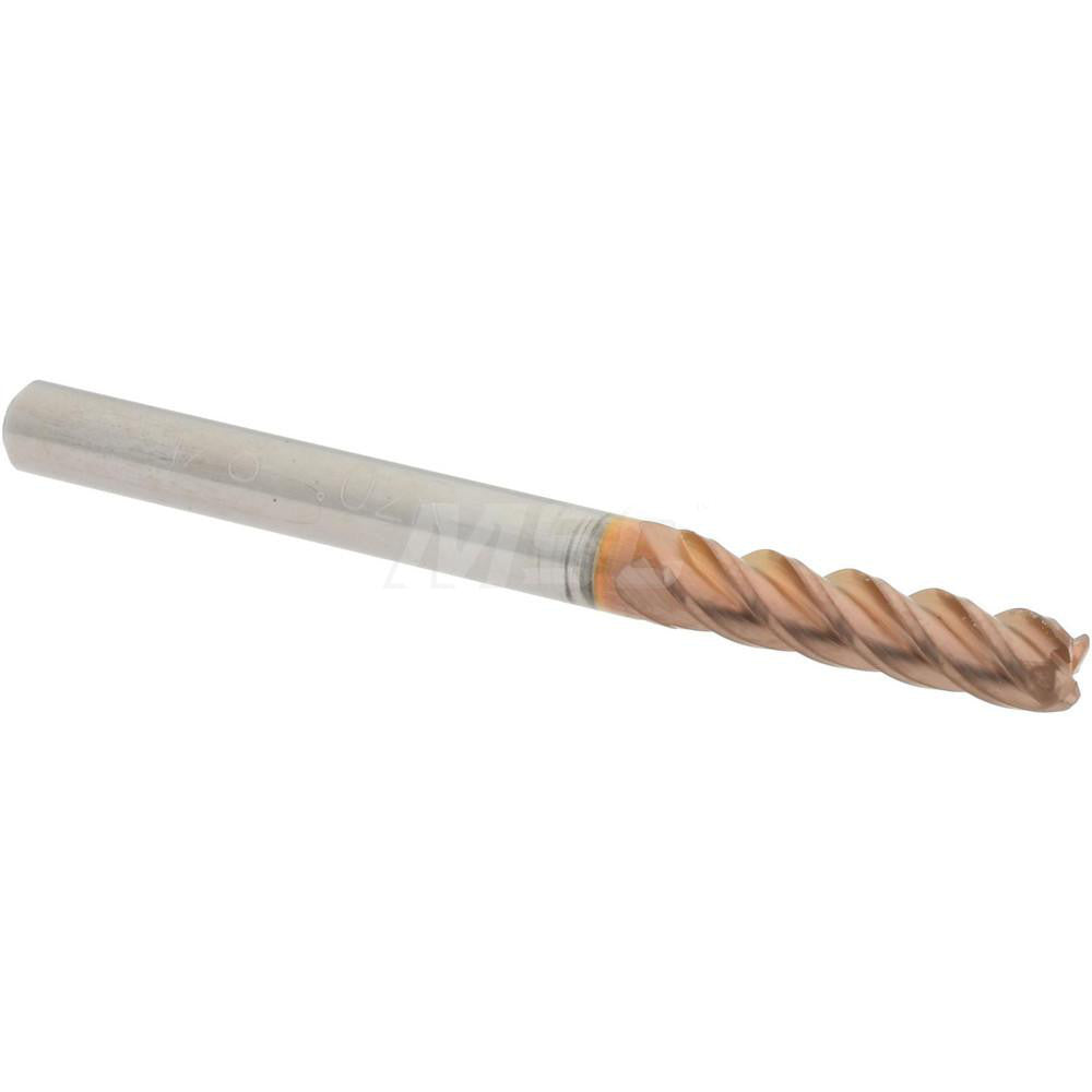 Accupro 86642865 Corner Radius End Mill 1/8" Dia, 1/2" LOC, 0.02" Radius, 4 Flutes, Solid Carbide