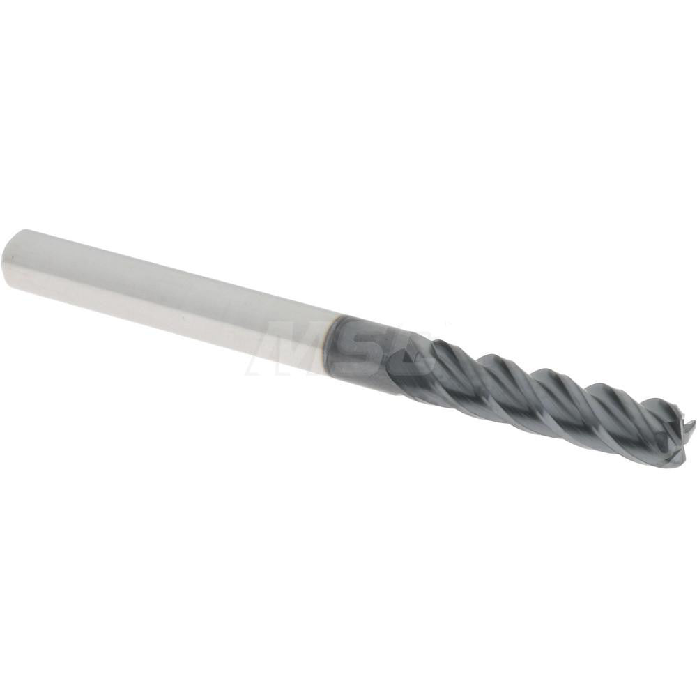 Accupro 86642881 Corner Radius End Mill 1/8" Dia, 1/2" LOC, 0.02" Radius, 4 Flutes, Solid Carbide