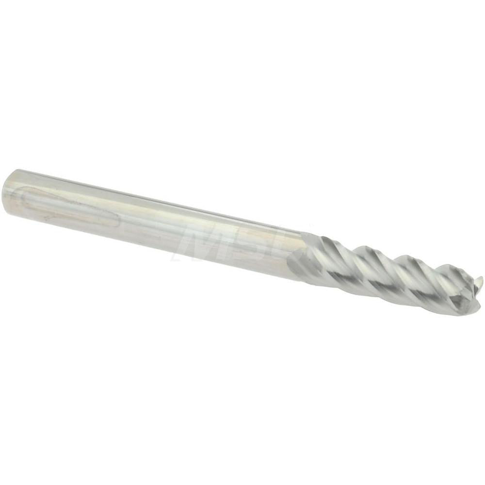 Accupro 86642915 Corner Radius End Mill 3/16" Dia, 5/8" LOC, 0.03" Radius, 4 Flutes, Solid Carbide