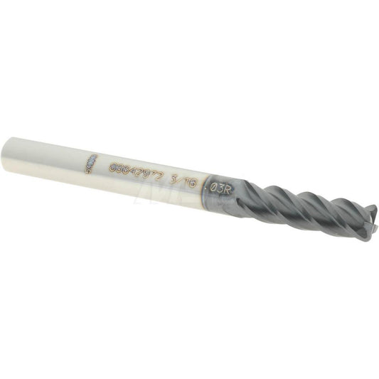Accupro 86642972 Corner Radius End Mill 3/16" Dia, 5/8" LOC, 0.03" Radius, 4 Flutes, Solid Carbide