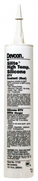 Devcon 17130 Joint Sealant 10.3 oz Cartridge, Red, RTV Silicone