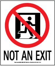 AccuformNMC 50F-5SN Exit Sign  Square, " Not an Exit"