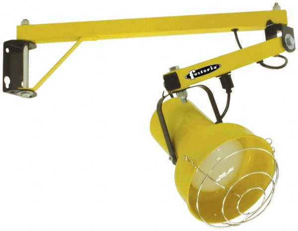 Fostoria DKL-60VA-A Task Light Incandescent, 60" Reach, Pivot Arm, Bracket, Yellow