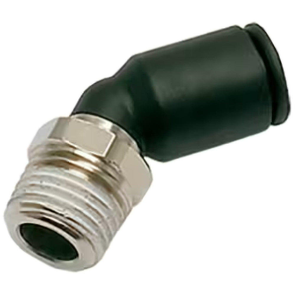 Legris 3113 06 10 Push-To-Connect Tube to Male BSPT Tube Fitting 45 &deg Male Elbow, 1/8" Thread
