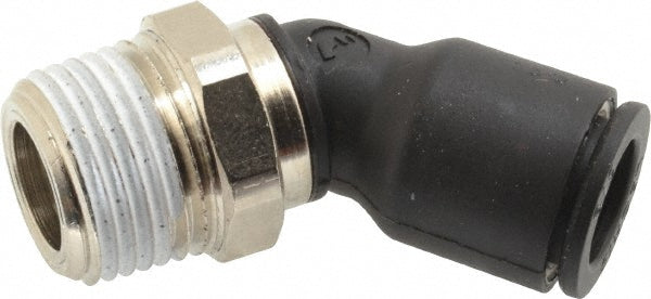 Legris 3113 60 18 Push-To-Connect Tube to Male NPT Tube Fitting 45 &deg Male Elbow, 3/8" Thread, 3/8" OD