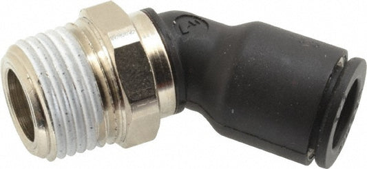 Legris 3113 60 18 Push-To-Connect Tube to Male NPT Tube Fitting 45 &deg Male Elbow, 3/8" Thread, 3/8" OD