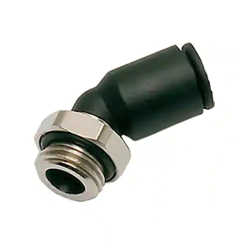 Legris 3133 10 13 Push-To-Connect Tube Fitting 45 &deg Male Elbow, 1/4" Thread