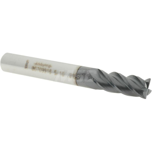 Accupro 86769916 Corner Radius End Mill 5/16" Dia, 3/4" LOC, 0.015" Radius, 4 Flutes, Solid Carbide