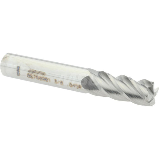 Accupro 86769981 Corner Radius End Mill 3/8" Dia, 7/8" LOC, 0.045" Radius, 4 Flutes, Solid Carbide