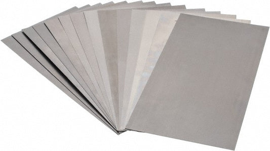 Precision Brand Products 16685 15 Piece, 0.001 to 0.031 Inch Thickness, Steel Shim Stock Sheet Assortment