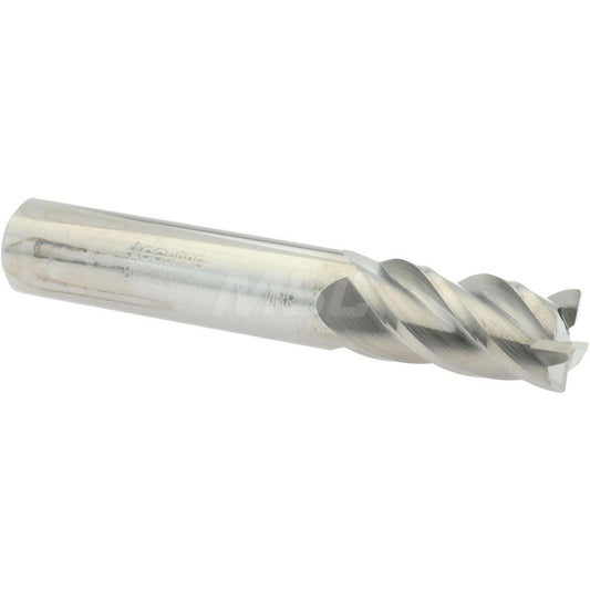Accupro 86800133 Corner Radius End Mill 1/2" Dia, 1" LOC, 0.02" Radius, 4 Flutes, Solid Carbide