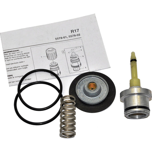Norgren 5578-02 FRL Parts Product Type Relieving Repair Kit  For Use With R17 regulator  Compatible Tool Type Regulator  Includes SPRING, O-RINGS, STEM VALVE, ASSEMBLY, RELIEVING DIAPGRAGM