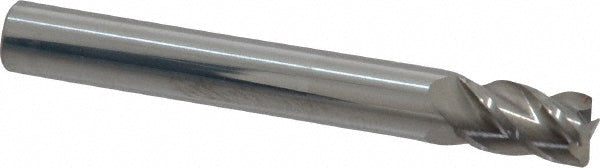 Accupro 86817921 Corner Radius End Mill 1/4" Dia, 3/8" LOC, 0.015" Radius, 4 Flutes, Solid Carbide