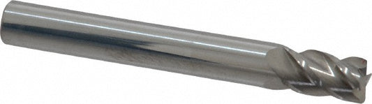 Accupro 86817921 Corner Radius End Mill 1/4" Dia, 3/8" LOC, 0.015" Radius, 4 Flutes, Solid Carbide