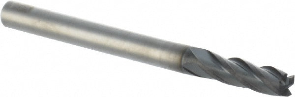 Iscar 5620902 Square End Mill 1/8" Dia, 3/8" LOC, 4 Flute, Solid Carbide