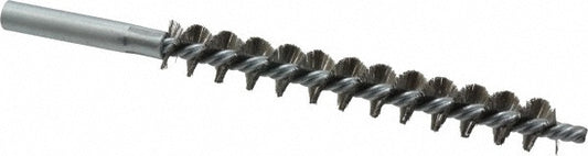 Schaefer Brush 43513 Double Stem/Single Spiral Tube Brush 9/16" Dia, 6-1/4" OAL, Stainless Steel Bristles